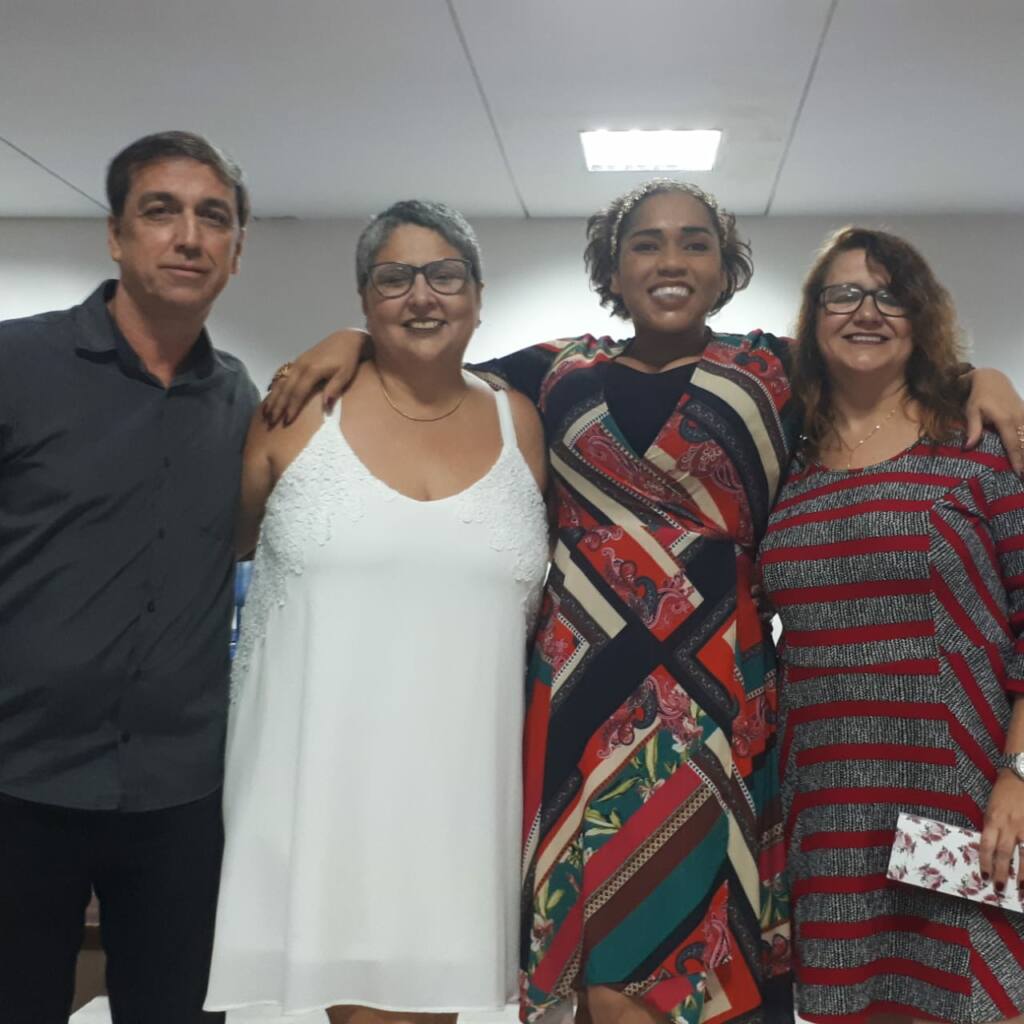 Da esquerda para a direita: Jadir, Valéria, Elaine e Elisa